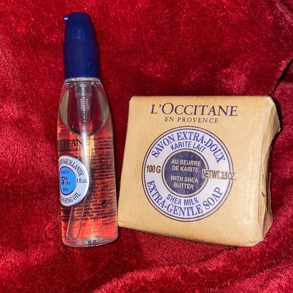 Loccitane travel size bundle Shea cleansing oil and Shea Milk soap - Picture 3 of 12